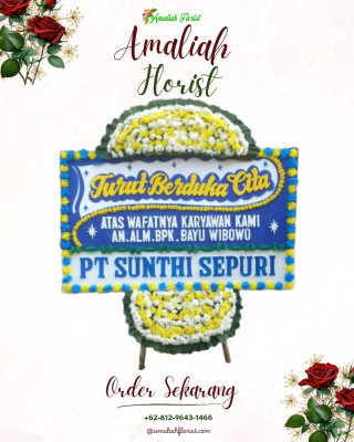 Papan Bunga Duka di Ok Aom